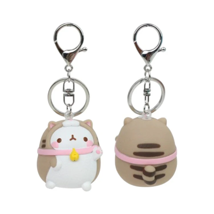 Molang Figure Keychain -Mackerel Tabby Cat