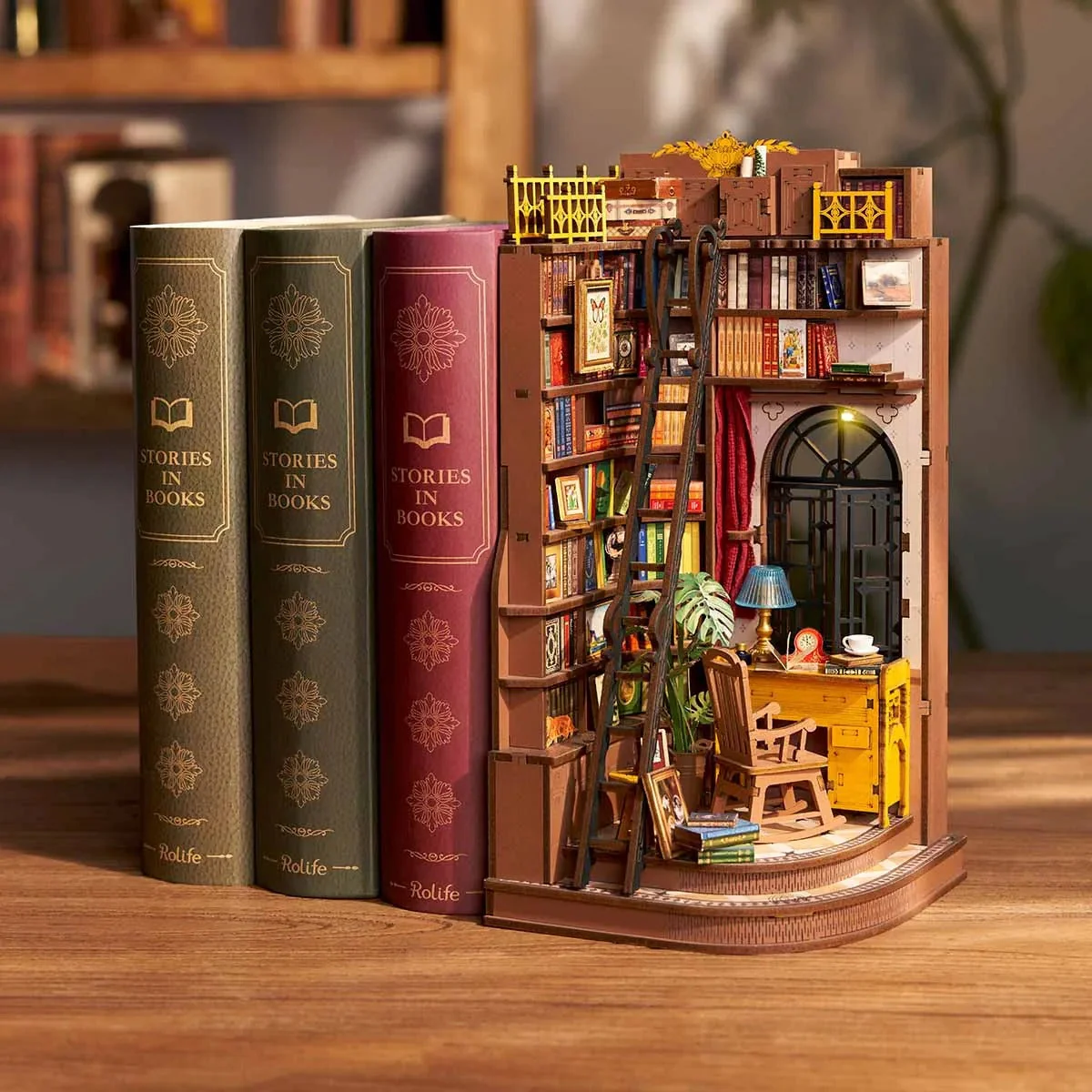 Rolife DIY House Book Nook Series TGE02 Silent Corner Study