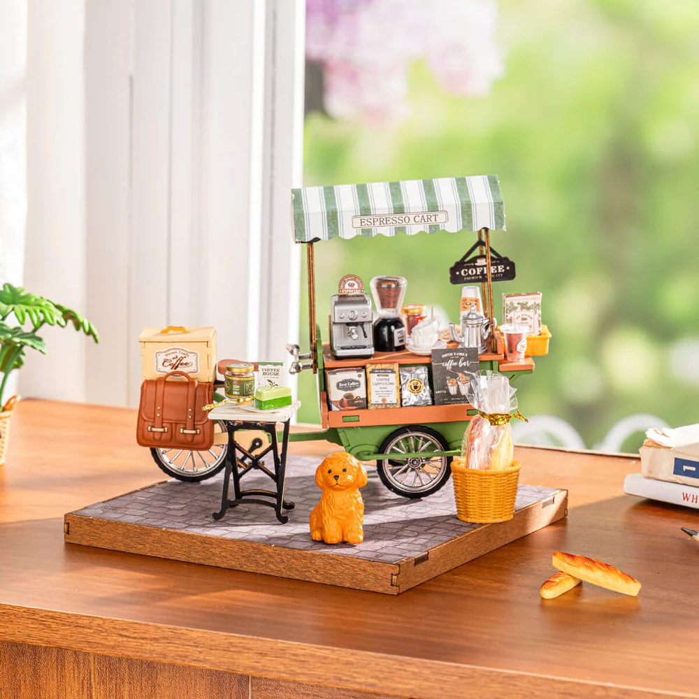 Rolife DIY House Classic Series DG182 Aromatic Coffee Cart
