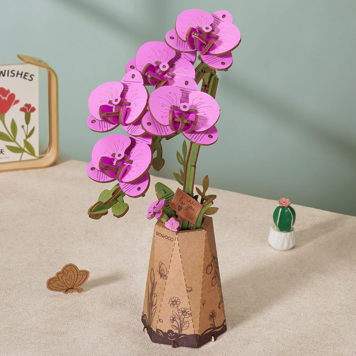 Rolife Rowood Flower Series TW091 Purple Moth Orchid