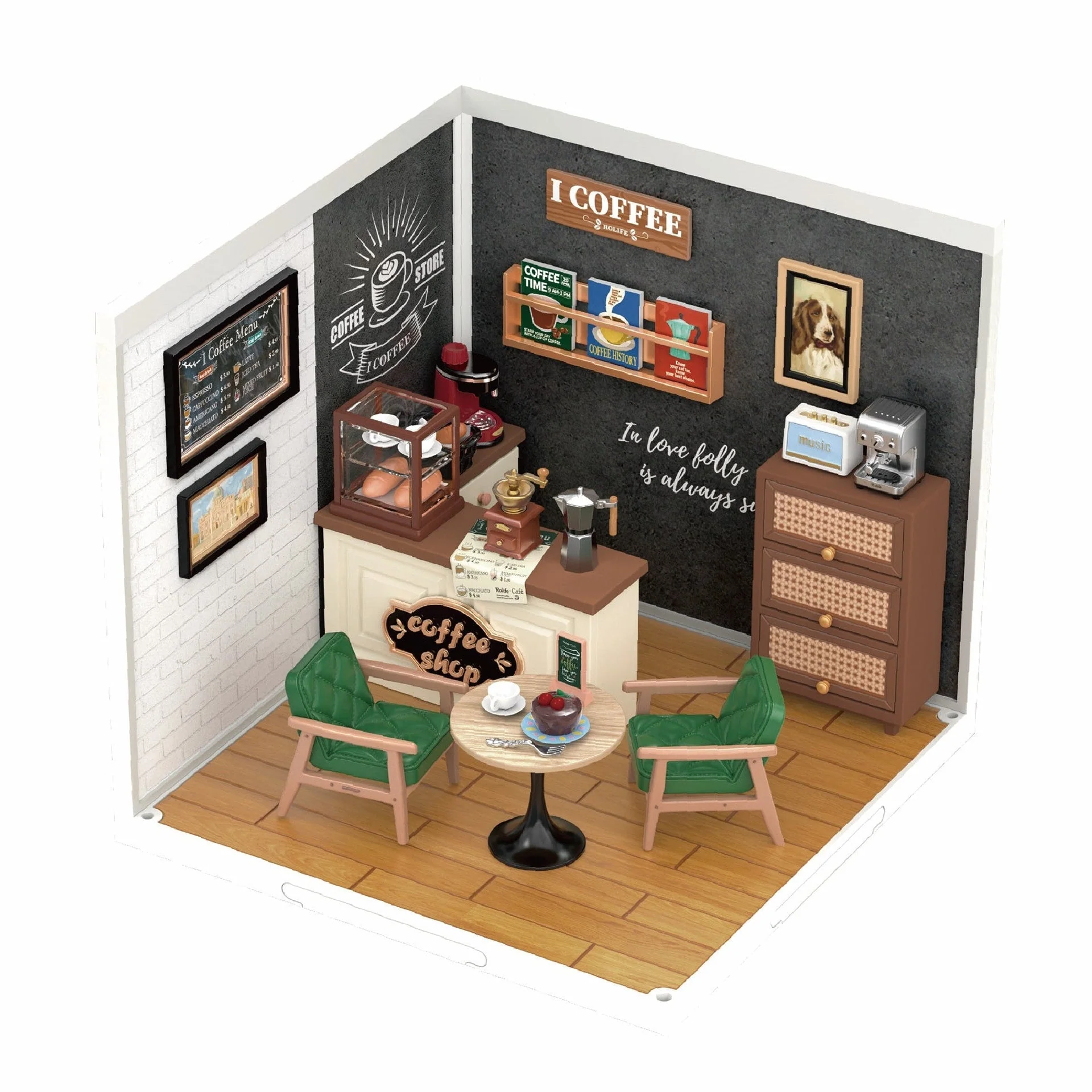Rolife DIY House Super Store Series DW001 Daily Inspiration Cafe
