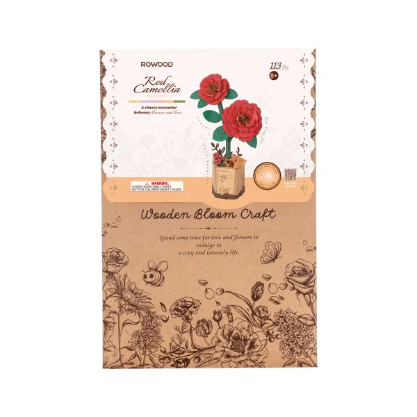 Rolife Rowood Flower Series TW031 Red Camellia